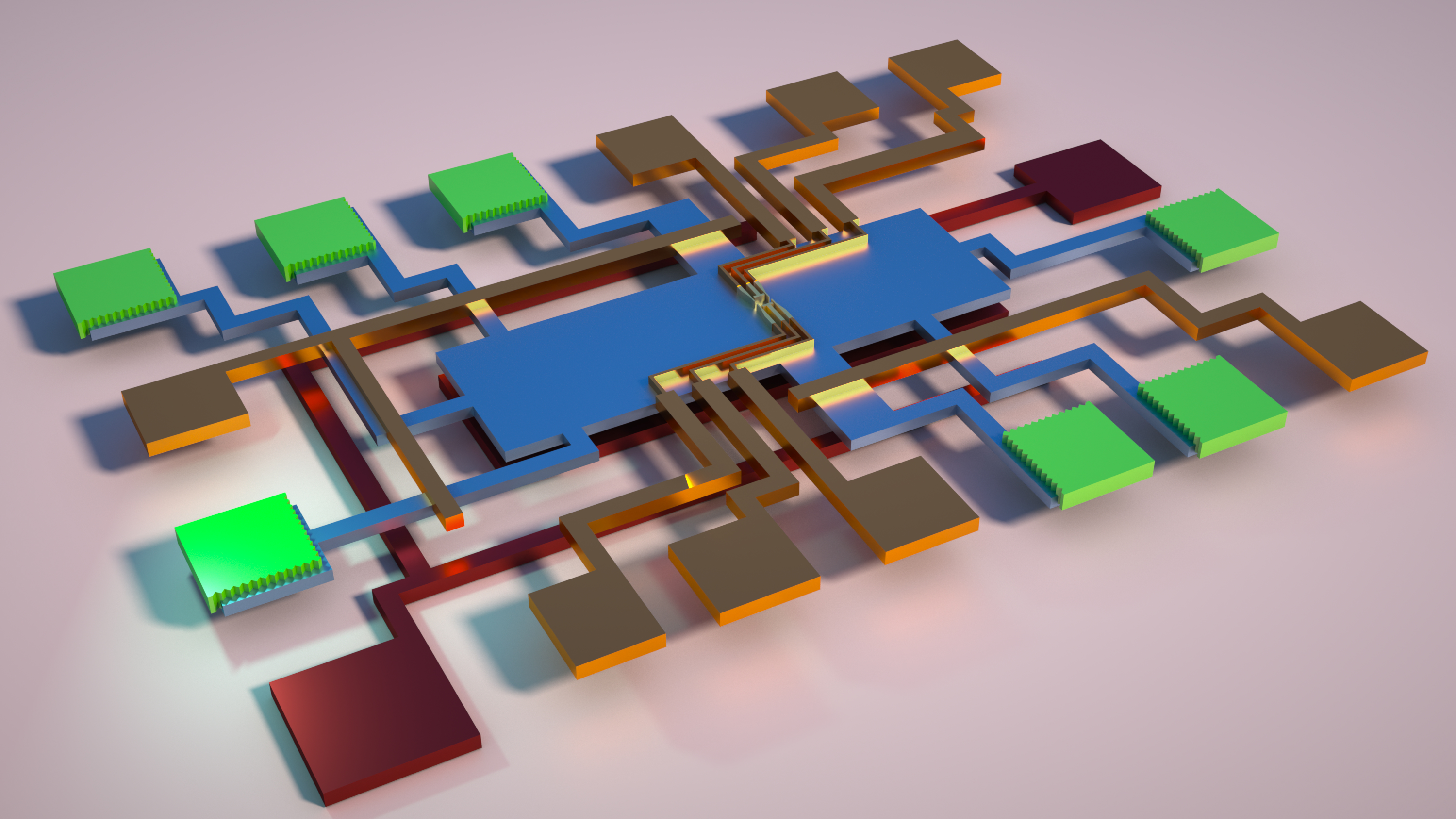 Artistic rendering of a Fabry-Pérot interferometer 