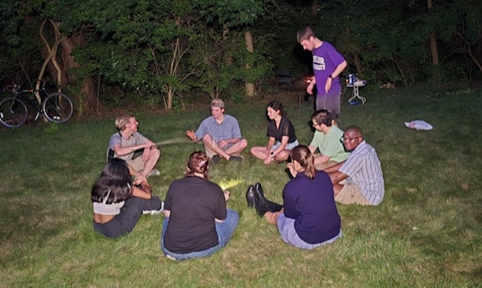 REU students enjoying time outside