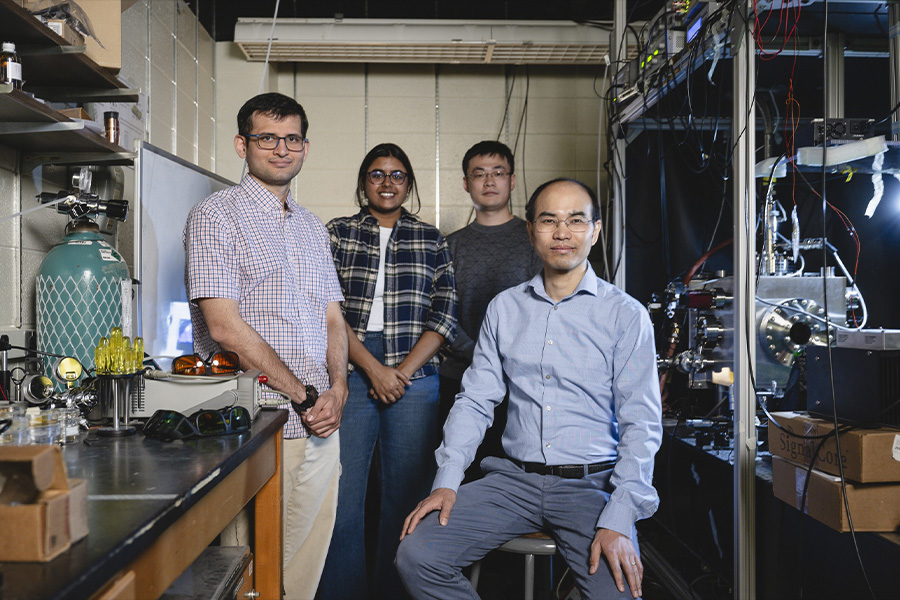 Prof. Tongcang Li and his research team.