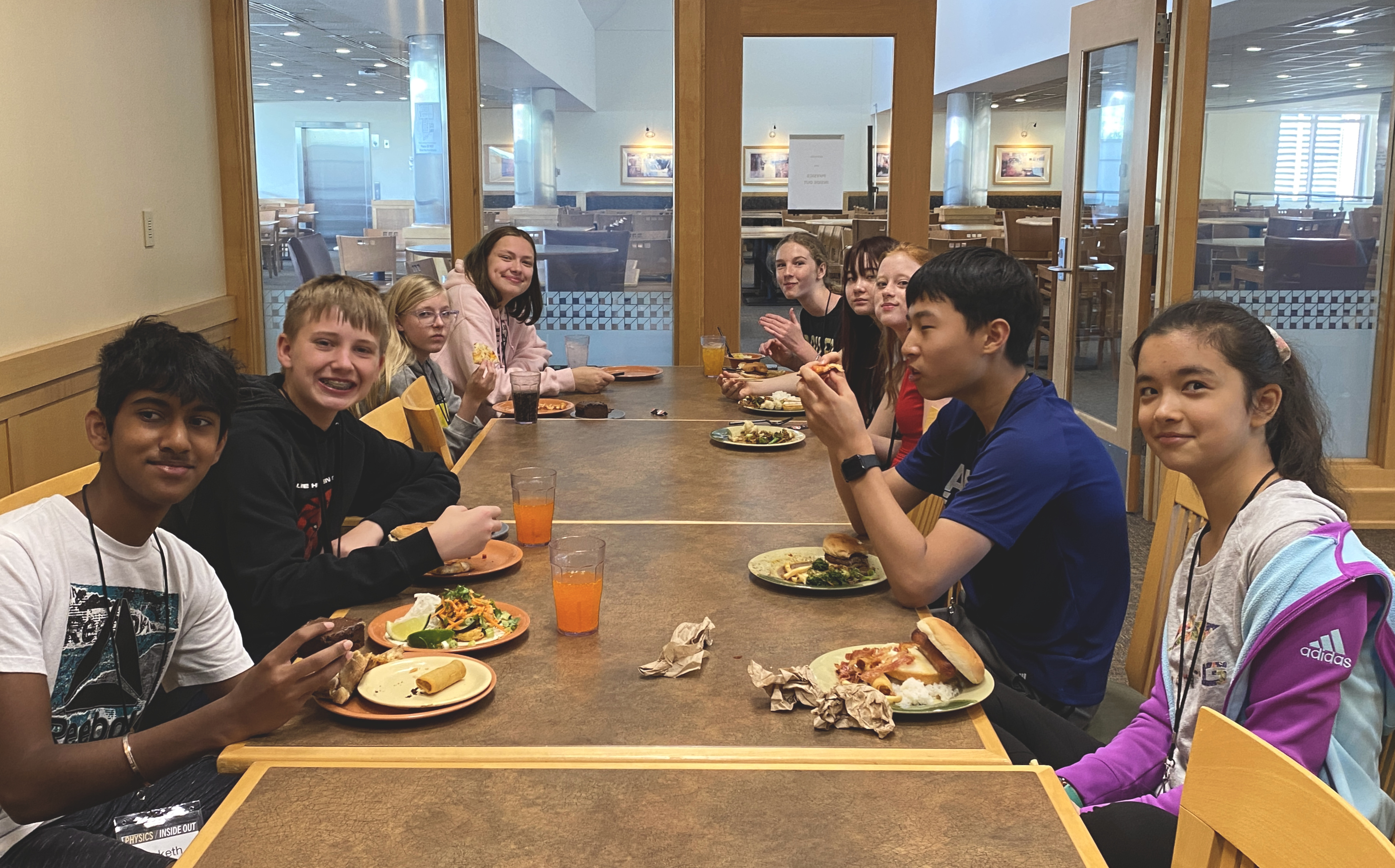 Students getting lunch