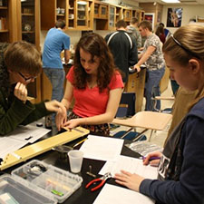 Students learning about magnetism